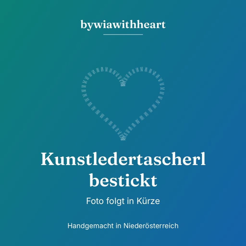 Kunstledertascherl mit Bestickung (Platzhalterbild, Foto folgt)
