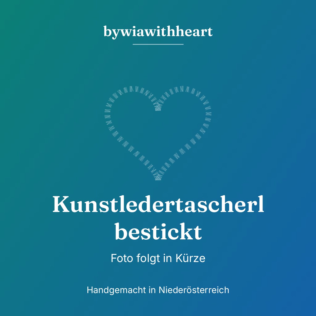 Kunstledertascherl mit Bestickung (Platzhalterbild, Foto folgt)