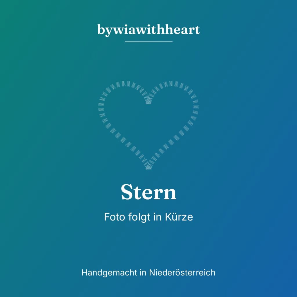 Genähter Stern (Platzhalterbild, Foto folgt)